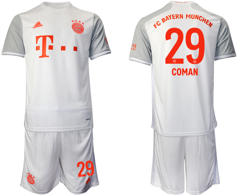 Men 2020-2021 club Bayern Munich away #29 white Soccer Jerseys